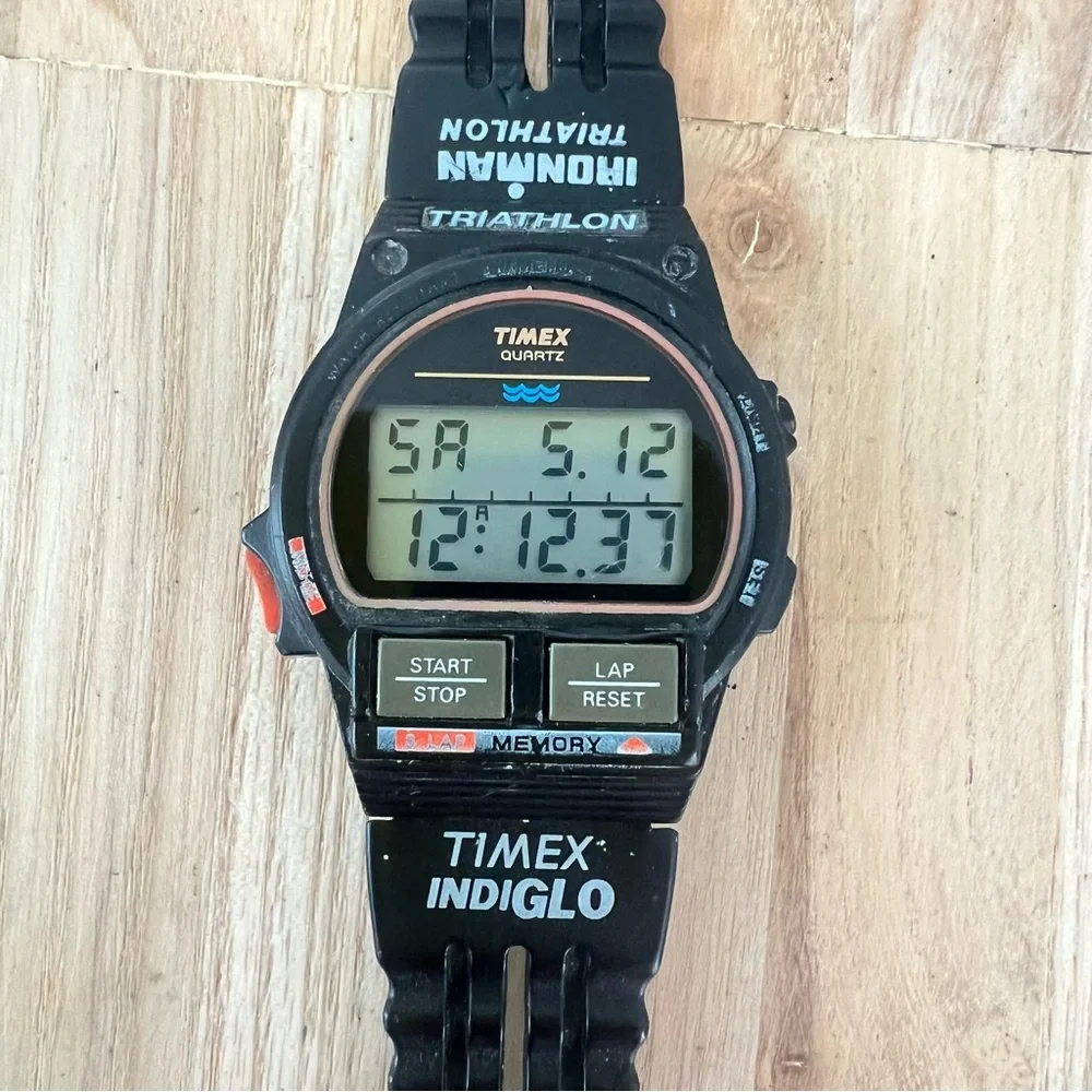 Vintage Timex Ironman triathlon 8 lap digital sports watch NEW BATTERY
